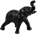 Mind Reader Lucky Wealth Elephant Figurine, Symbol of Fortune, Wealth, and Happiness, Decorative Sculpture, Cast Aluminum, Black by MindReader