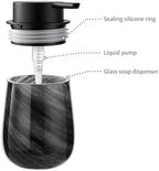 Glass Marble Liquid Hand Soap Dispenser,Black Soap Dispenser - Image 4