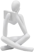 Jinkoozz Reading Women Statue, Thinker Sculptures, Abstract Art Ornament, Modern Aesthetic Figurine Decoration, Suitable for Home Living Room Bedroom Office Shelf Table Desk Bookshelf Decor by Jinkoozz