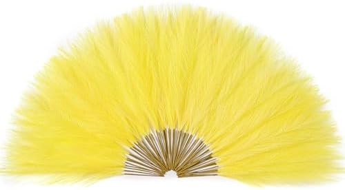 Serwalin 60 Pcs 17.7" Lemon Yellow Faux Pampas Grass Decor for Vase Filler by Serwalin