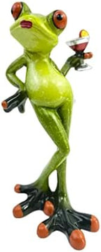 VVGIFTS Frog Figurines Cute Craft Resin Frog Statue for Home Bathroom Decor by VVGIFTS