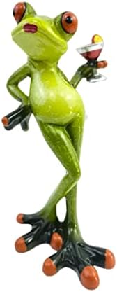 VVGIFTS Frog Figurines Cute Craft Resin Frog Statue for Home Bathroom Decor by VVGIFTS