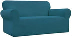 Easy-Going Stretch Loveseat Couch Covers Washable Peacock Blue | 1-Piece - Image 9