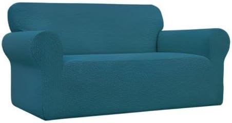 Easy-Going Stretch Loveseat Couch Covers Washable Deep Teal | 1-Piece Loveseat - Image 8