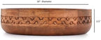 EDHAS Mango Wood Decorative Round Carved Bowl for Decoration, Centerpiece Bowl for Table (10" x 10" x 2.5") - Image 5