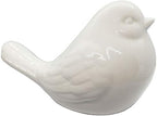 NEW White Bird Figurine, Ceramic Chubby Bird Figure Cottage Animal Bird Statue Decorations for Home Garden Decor Accents by realideas
