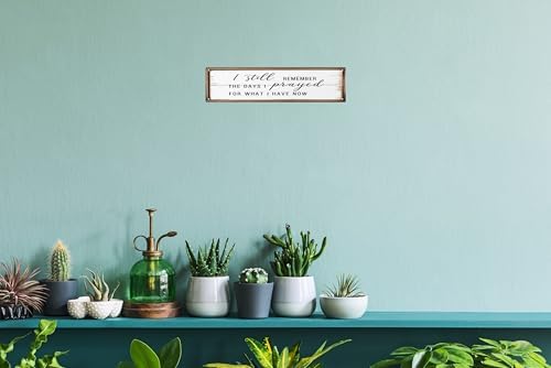 CSWLJS Rustic Metal Tin Signs I Still Remember The Days I Prayed Kitchen Sign Wall Decor White Vintage Farmhouse Bar Decor For Home Dining Room Coffee 4x16 In - Image 4