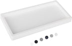 Silicone Bathroom Vanity Tray Dish Soap Holder Sink Organizer, White by Heagoale