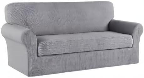 Turquoize Stretch Sofa Slipcover 2 Pieces Sofa Cover Couch Cover - Image 8