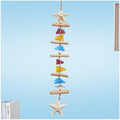 JQAQJU Colored Sea Glass Coastal Wall Decor, Beach Room Decor with Starfish by JQAQJU