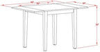 East West Furniture NDVA5-LWH-C 5 Piece Modern Dining Table Set Includes a - Image 13