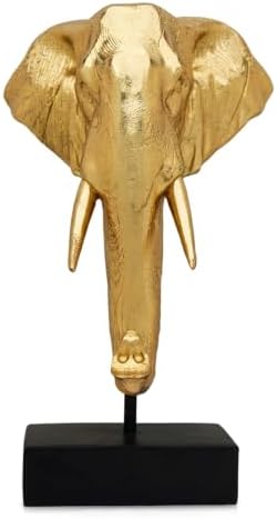 Gold Elephant Statue Home Decor Living Room Luxury Gift by ZHAOXIANG