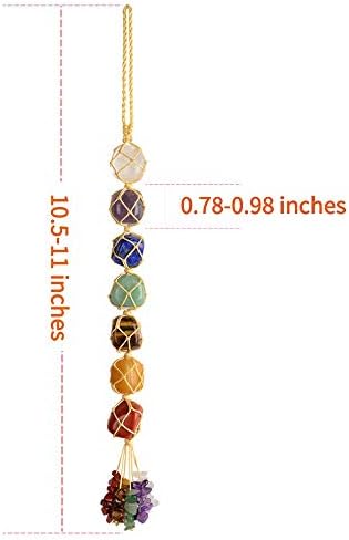 7 Chakra Healing Crystals Feng Shui Hanging Ornament Car Ornament Meditation Hanging Ornament Window Ornament for Home Decor Party Decor - Image 7