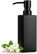 GMISUN Black Soap Dispenser Bathroom, Glass Hand Soap Dispenser with Stainless Steel Pump, 12 fl oz/350ml Refillable Dish Dispensers for Kitchen, Modern Liquid Lotion Bottles for Bathroom Countertop by GMISUN