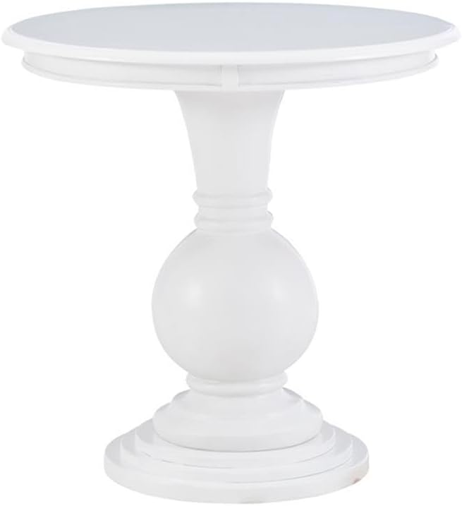 Pemberly Row Round Wood Accent Table, 26 in Height, MDF - Image 3