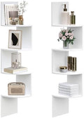 HOOBRO Corner Shelf Wall-Mounted, Set of 2 Floating Corner Shelves for Wall by HOOBRO
