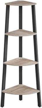 VASAGLE 4-Tier Corner Shelf Stand, Modern Ladder Shelf by VASAGLEbySONGMICSHOME
