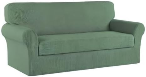Turquoize Stretch Sofa Slipcover 2 Pieces Sofa Cover Couch Cover - Image 8