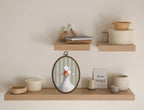 QKX silly goose bathroom decor, Sage Green Stripe oval wall art, Waterproof - Image 4