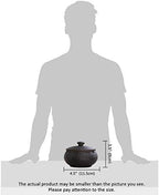 Lependor Ceramic Ashtray with Lids, Windproof, Cigarette Ashtray for Indoor or Outdoor Use，Ash Holder for Smokers,Desktop Smoking Ash Tray for Home Office Decoration - Black - Image 6