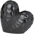 deco 79 Porcelain Ceramic Heart Sculpture, Sculpture 8" x 3" x 8", Black by Unknown