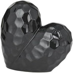 deco 79 Porcelain Ceramic Heart Sculpture, Sculpture 8" x 3" x 8", Black by Unknown