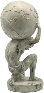 Lukitas Atlas Holding Up World Statue and Sculpture, Resin 11.5'' - Image 6