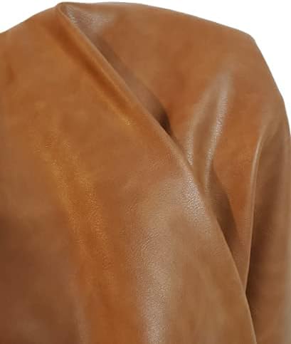 Cognac Tan Soft Faux Vegan PU {Peta Approved Vegan} Leather by The Yard - Image 2