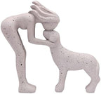 Abstract Person & Dog Figurine, Shelf Decor Dog Statue Gift for Dog Lovers by Unknown