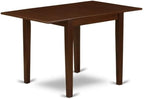 East West Furniture NDNO5-MAH-W 5 Piece Dining Room Table Set Includes a - Image 3