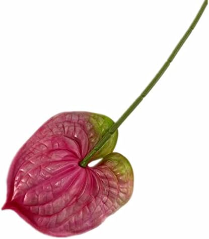 8pcs Artificial Anthurium Flower Branch 60cm 3D Printing Effect Faux Real Touch Single Stem per Piece Anthurium for Home Table Floral Decoration (deep Pink) - Image 4