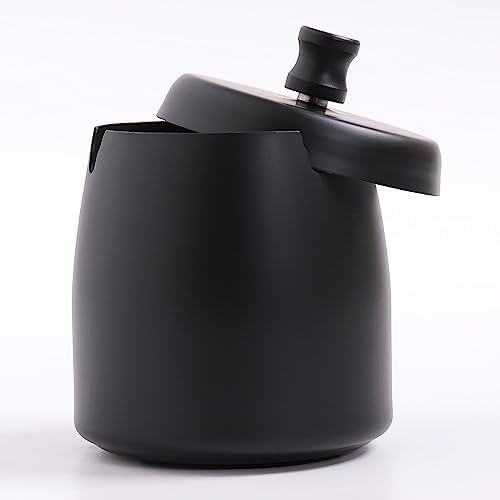 Small Outdoor Ashtray with Lid for Cigarette, Smokeless Stainless Steel Ash Tray, Smell Proof Windproof Ashtrays for Outside Patio Home Office Tabletop, Odorless Car Ashtrays(2.99"x2.68"x2.95") - Image 4