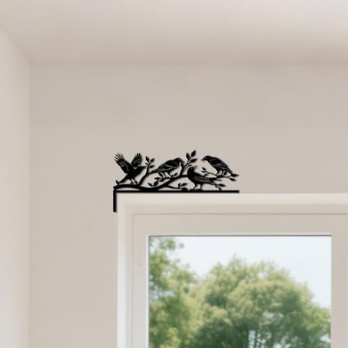 CUTHOLLOW Crow and Branch Door Topper Sign Metal Wall Art Decor - Image 6