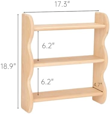100% Solid Wooden Shelves for Room Wall, Farmhouse Wall Shelves - Image 2