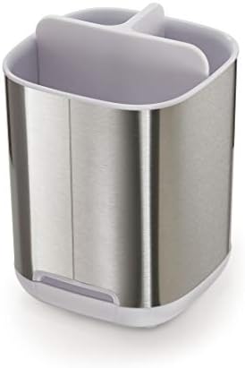 Joseph Joseph EasyStore Stainless-Steel Toothbrush Holder Bathroom Storage Countertop Organizer Caddy, Small - Image 4