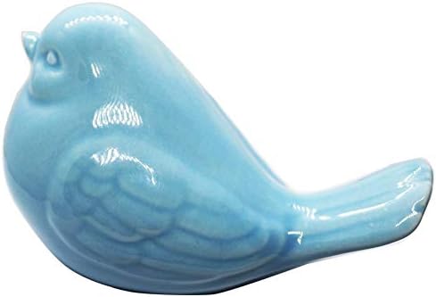 NEW Blue Bird Figurine, Ceramic Chubby Bird Figure Cottage Animal Bird Statue Decorations for Home Garden Decor Accents - Image 7