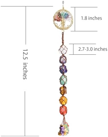 Handmade Gemstones Healing Feng Shui Crystals Window Car Decorations Hanging Ornament for Home Decor Party Decor（Tree-7 Chakra） - Image 2