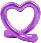 Lescafita Purple Heart Decor Sculpture, Artistic Abstract Love Statue Modern Home Decor Accent for Desk Shelf Coffee Table Room, Creative Unique Gift by LESCAFITA