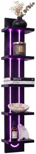 Homaterial 5-Tier Foating Shelves with Built-in LED Lights by Homaterial