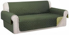 Reversible 4 Seater Sofa Cover 91" Large, Huntergreen | Couch Cover Furniture - Image 8