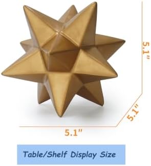DreamsEden Golden Star Sculpture, Resin Decorative Ornaments Modern Home Decor Accent - Image 4