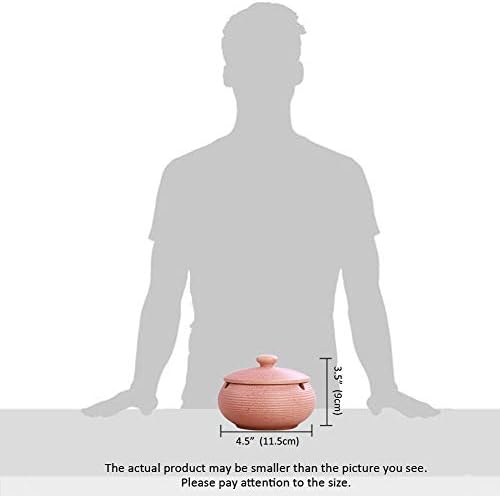 Lependor Ceramic Ashtray with Lids,Windproof,Cigarette Ashtray for Indoor or Outdoor Use，Ash Holder for Smokers,Desktop Smoking Ash Tray for Home Office Decoration - Pink - Image 5
