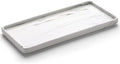 Gurygo 10" Bathroom Tray for Counter, Ceramic Vanity Trays for Bathroom, Small Rectangle Ceramic Trays, Kitchen Soap Ceramic Tray for Kitchen Counter, (Marble White, Set/1) by FocusonHomeKitchen