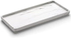 Gurygo 10" Bathroom Tray for Counter, Ceramic Vanity Trays for Bathroom, Small Rectangle Ceramic Trays, Kitchen Soap Ceramic Tray for Kitchen Counter, (Marble White, Set/1) by FocusonHomeKitchen