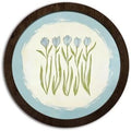 CFFJLHN Spring Tulip Floral Wall Art Decor, Grandmillennial Blue and Green Tulip Flower Botanical Round Hanging Wall Decor for Home Bedroom Living Room Bathroom Gallery, 10x10 Inch by Unknown
