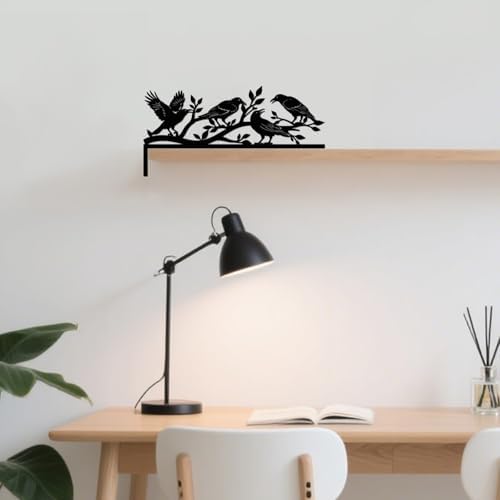 CUTHOLLOW Crow and Branch Door Topper Sign Metal Wall Art Decor - Image 4
