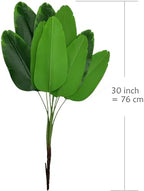 Artificial Bird of Paradise Plant, Faux Palm Plants with Real Touch Leaves Fake Banana Tree Plastic Stems for Home Room Greenery Decor Office Indoor Outdoor Garden Wedding Party DIY Decorations 2 Pack - Image 7