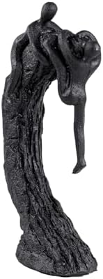 Hebdids Modern Art Sculpture - Living Room and Office Dynamic Climbing Wall Character Decoration, Black Statue,9 x 5.51 x 1.97inches Elegant Black Home Decoration Gift - Image 6