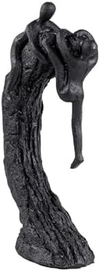 Hebdids Modern Art Sculpture - Living Room and Office Dynamic Climbing Wall Character Decoration, Black Statue,9 x 5.51 x 1.97inches Elegant Black Home Decoration Gift - Image 6
