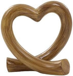 Lescafita Heart Decor Sculpture, Rustic Farmhouse Love Heart Statue Natural Home Decor for Living Room Shelf Desk Coffee Table, Housewarming Gift by LESCAFITA